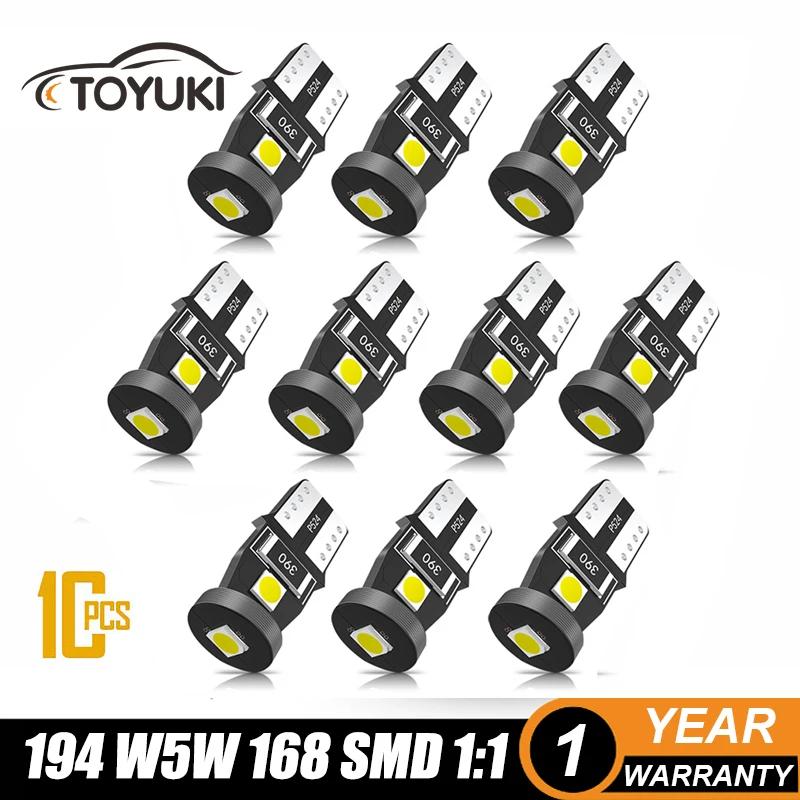 Toyuki LED 3030 194 168 ĵ ,     ȣǿ, ڵ ׸ , 6000K, 12V, 10x W5W T10